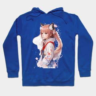 Kawaii baby in Kitsune fox kimono Hoodie